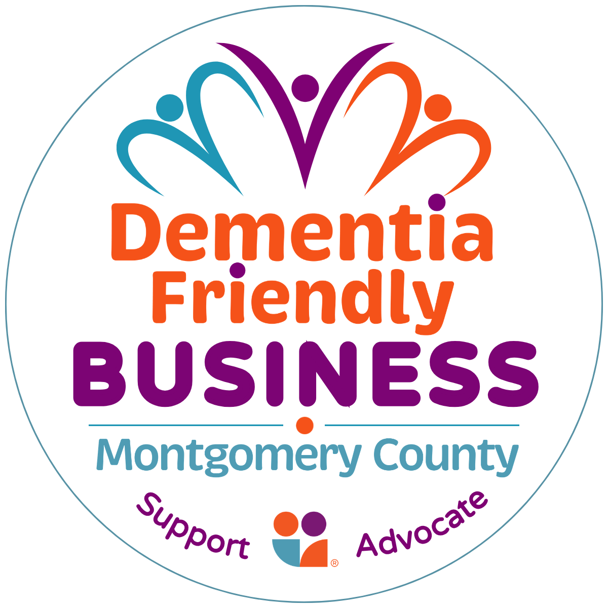 Montgomery County Dementia Friendly Business Support Advocate badge